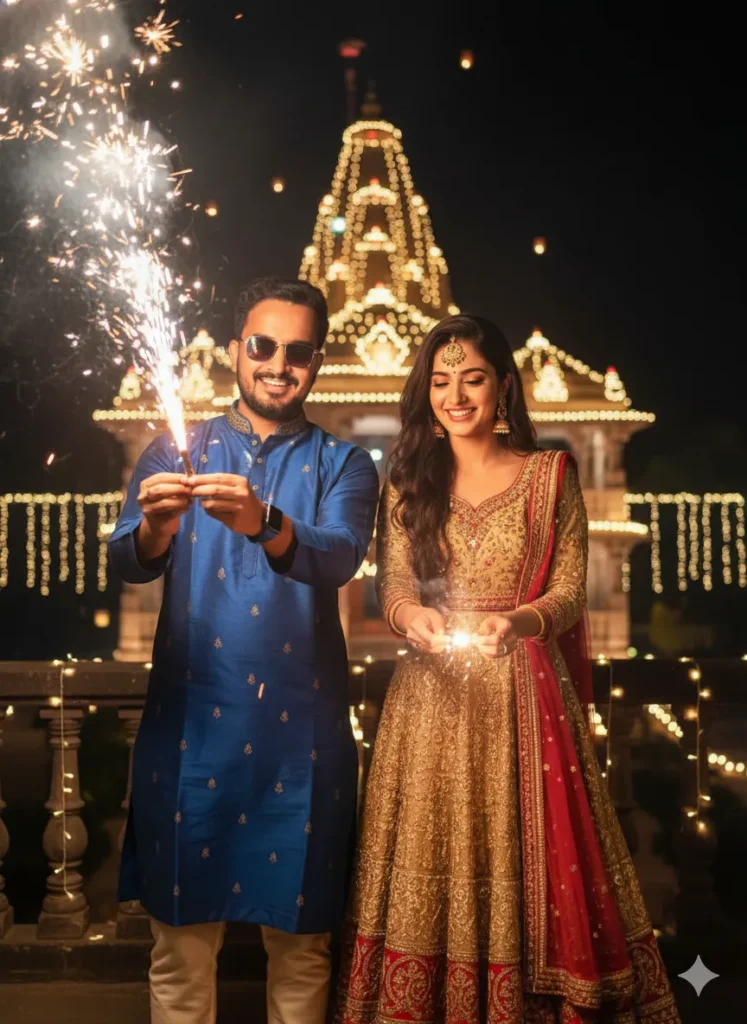 Gemini Couple Diwali AI Photo Editing Prompts