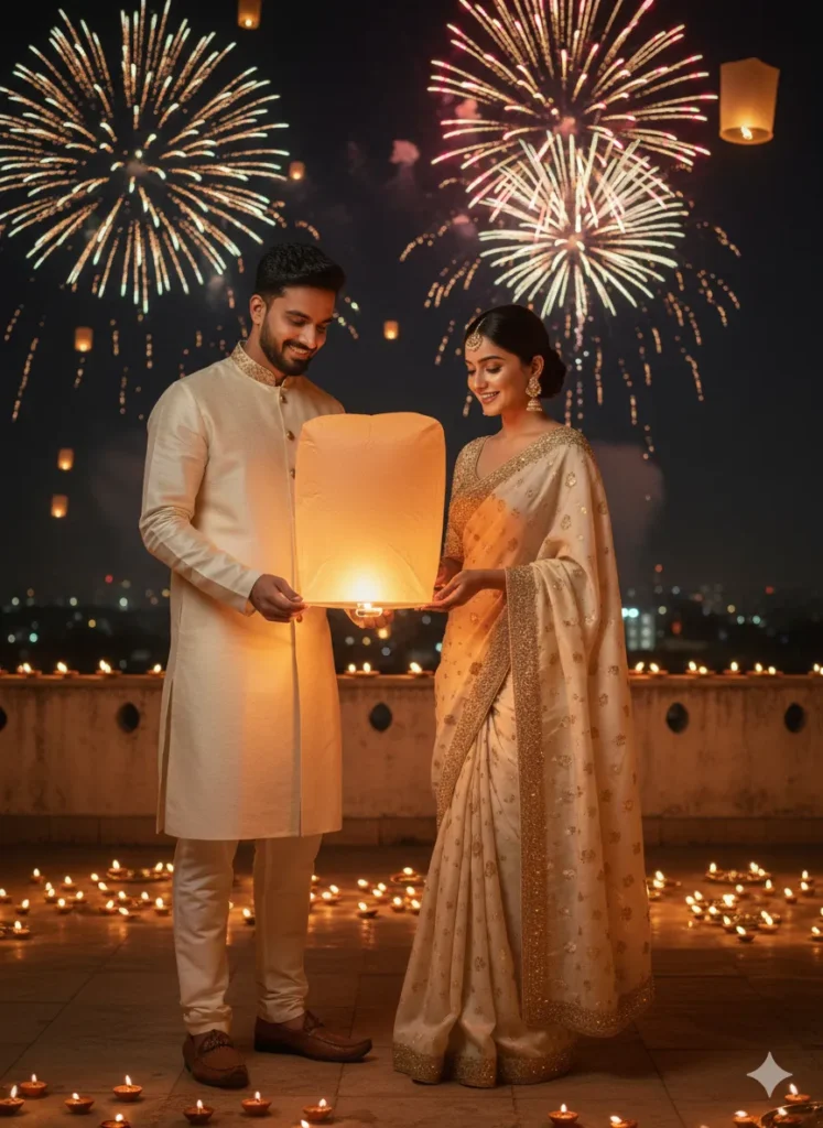 Gemini Couple Diwali AI Photo Editing Prompts