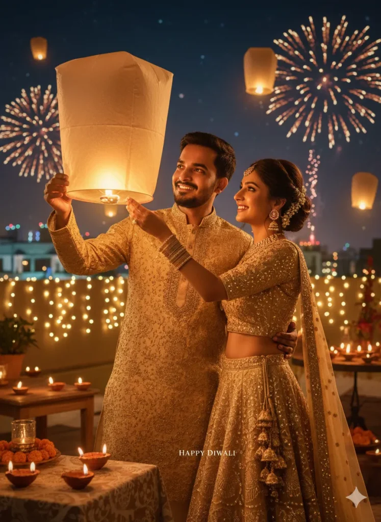 Gemini Couple Diwali AI Photo Editing Prompts