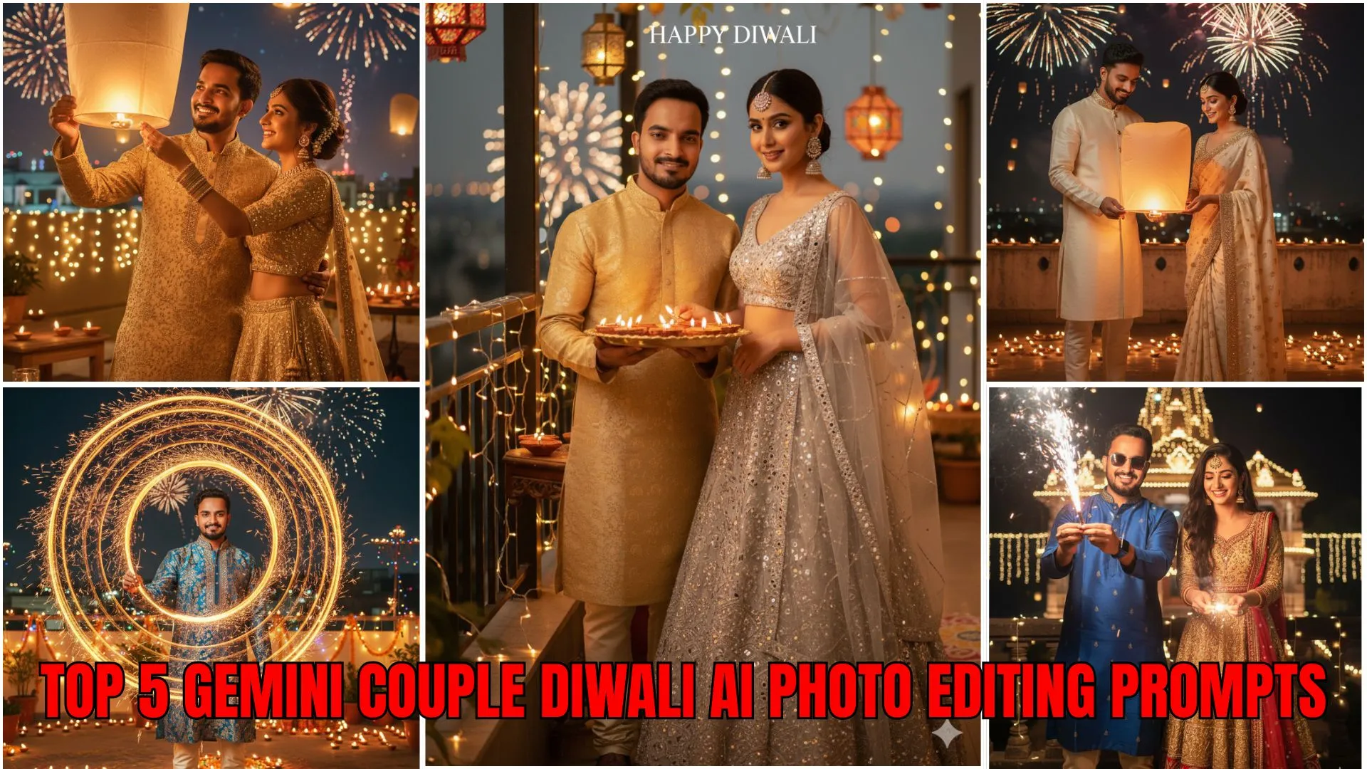Gemini Couple Diwali AI Photo Editing Prompts